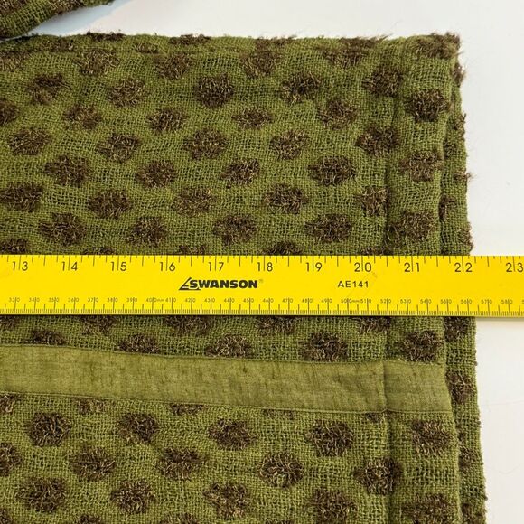 Vintage 90s Arise Green Silk Blend Woven Quilted Interior Wrap Jacket S - Picture 11 of 12